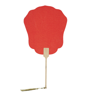 加厚鎏金宣团扇纸双面手绘空白卡纸扇书法绘画漆扇工艺品扇楠竹长柄扇子pvc材质支持打印定制批发书画纸团扇