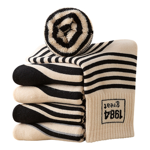 儿童袜子冬季加厚加绒男童女童纯棉秋冬款宝宝大童保暖毛圈中筒袜