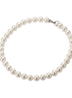 消失的她倪妮同款925银澳白珍珠项链女强光冷光白轻奢港风锁骨链