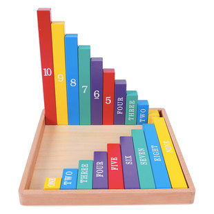 幼儿园蒙氏数学区教具小班数字数棒计数比较长短守恒认知积木玩具