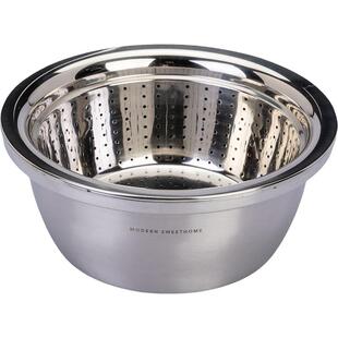 摩登主妇304不锈钢盆洗菜盆沥水网篮家用食品级加厚滤水篮沥水盆