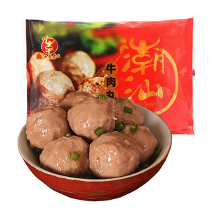 潮汕牛肉丸李老二牛筋丸牛肉火锅丸子500g关东煮麻辣烫火锅食材