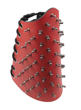 奶嘴铆钉大红荔枝纹赛博朋克手链