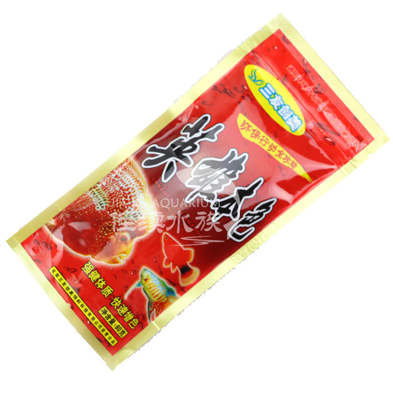 三友创美英雄本色三元鹦鹉七彩锦鲤金鱼饲料鱼食80G包邮小颗粒1mm
