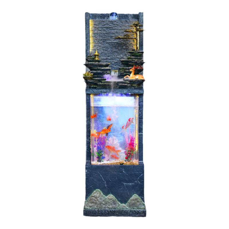 流水魚缸客廳擺件循環(huán)流水落地家居裝飾玄關(guān)招財(cái)風(fēng)水輪室內(nèi)造景