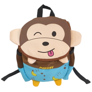幼儿园男孩书包可爱猴子宝宝外出小背包男童轻便儿童防走失双肩包
