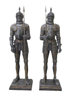 中世纪欧式风骑士酒吧玻璃钢盔甲