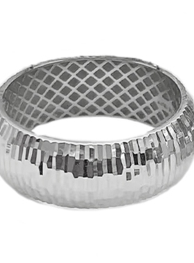 意大利刻面灯球戒指高级感个性小众设计感时尚复古925银镀金戒指