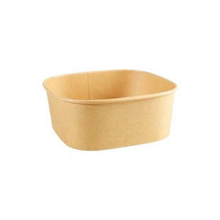 一次性餐盒带盖加厚牛皮纸打包盒方形泡面纸碗便当盒食品级外卖