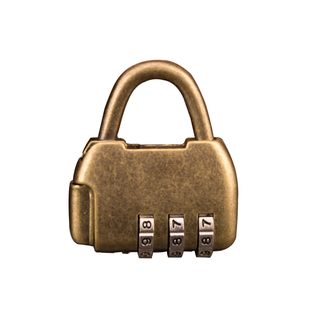 仿古挂锁迷你复古密码锁横开个性创意家用中式小号铜锁通用锁头