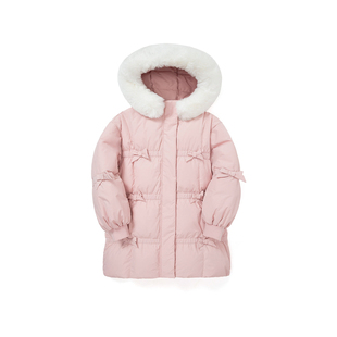 巴拉巴拉女童羽绒服大童加厚外套中长款上衣2026冬装新款女孩童装