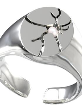 开口戒指珍珠PEARLONA小众设计