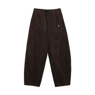 半圆原创设计师女装2025秋冬季宽松直筒型灯芯绒裤子女休闲裤长裤