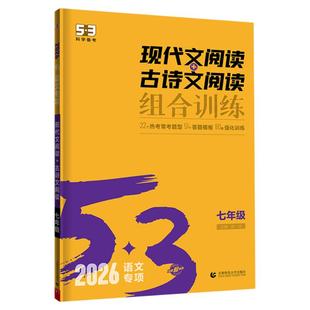 曲一线53初中现代文五三文言文七年级语文阅读理解专项训练八年级九年级古诗文阅读训练五合一语文初一初二初三中考现代文复习书
