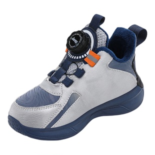 JEEP吉普童鞋男童棉鞋2025冬季新款加绒保暖儿童旋转扣二棉运动鞋