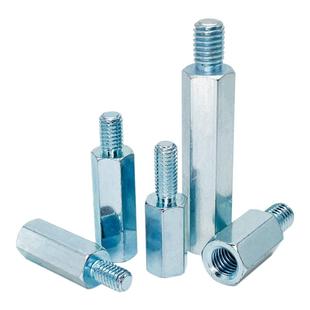 单头六角螺柱M4M5M6M8M10M12内外丝增高隔离加长螺母延长杆铁镀锌