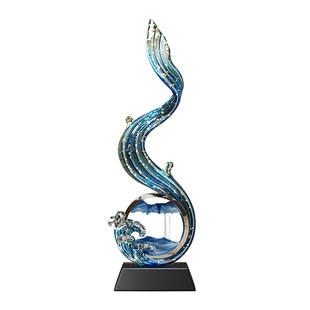 玄关摆件风生水起轻奢高档大客厅入户进门入门厅竖高装饰品高级感