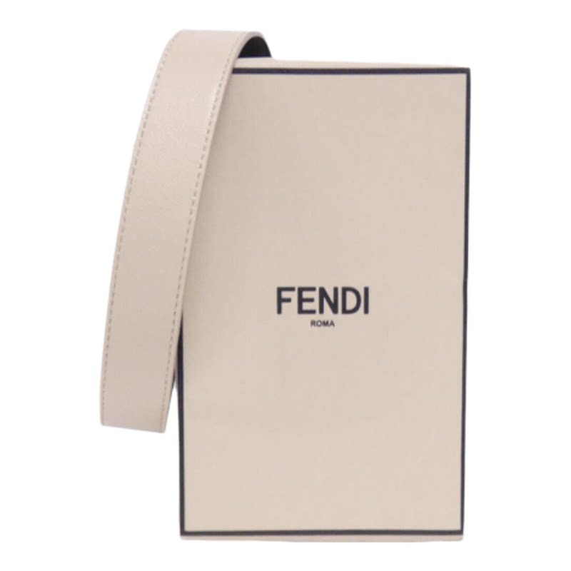 日本中古二奢FENDI芬迪95新8BT339ADP6Bag方盒包小牛皮斜挎包正品