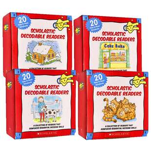 学乐自然拼读初级盒装 英文原版教材 Scholastic Decodable Readers Box Set Level A-D 常青藤爸爸推荐 英文版儿童英语分级读物
