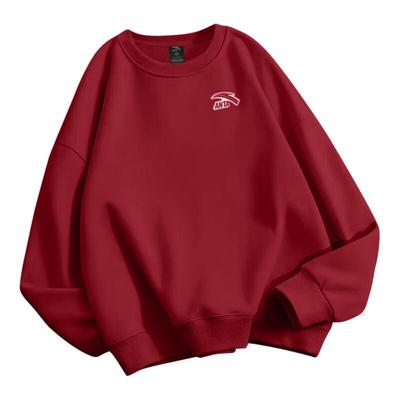 安踏女圆领本命年红色卫衣