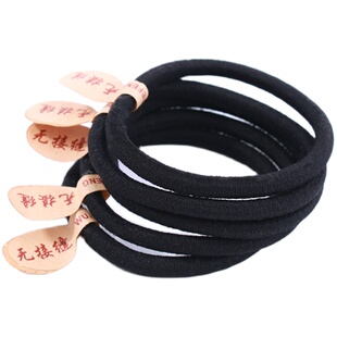发圈发绳无接缝橡皮筋简约扎头绳女高弹力扎头发皮筋黑色皮套头绳