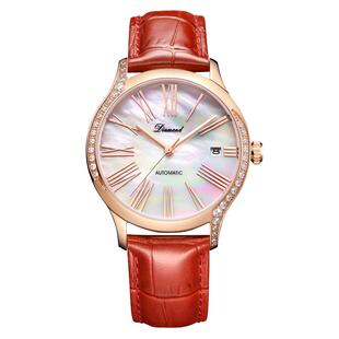 上海钻石手表女机械表自动腕表夜光国表少女表学生表女表