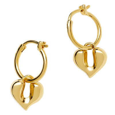 Missoma鎏心扣爱心吊坠耳环可拆卸叠戴气质高级感时尚耳饰礼物