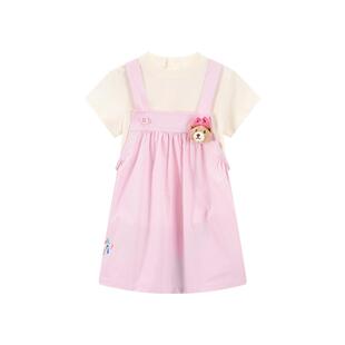 【防晒】TeenieWeenie Kids小熊童装26年夏女宝短袖T恤背带裙套装