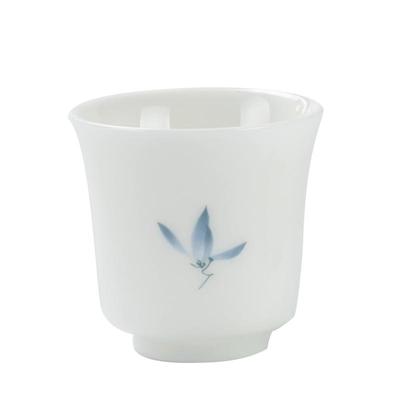 手绘白瓷品茗杯家用功夫喝茶杯