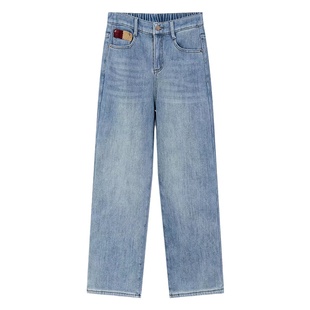 黑色高腰直筒牛仔裤女2025秋冬新款大码胖mm加绒显瘦小个子烟管裤