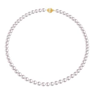 BEAUFINA百分娜Akoya海水珍珠项链串珠妈妈款18K金极光正圆颈链女
