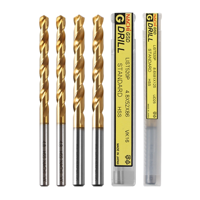 NACHIL520P镀钛不锈钢直柄钻