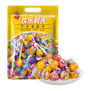 蜡笔小新真果棒棒糖水果儿童休闲零食礼物散糖喜糖玉米软糖