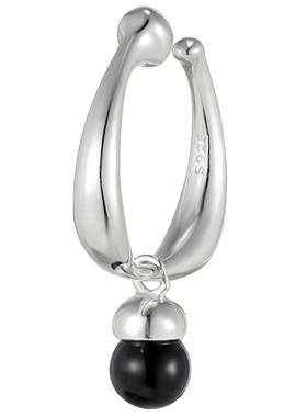 S925纯银天然黑玛瑙戒指