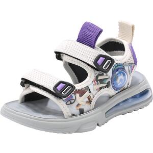 牧童儿童凉鞋夏季男童沙滩鞋防滑软底卡通洞洞鞋女童户外包头拖鞋