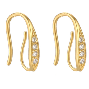 S925银耳钩配件diy手工制作珍珠翡翠平安扣甜甜圈18K金耳环女配件