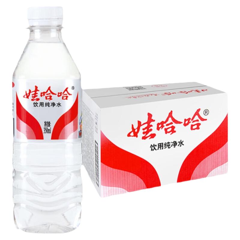 娃哈哈饮用纯净水350ml*24瓶整箱装国货非矿泉水商超同款新鲜日期