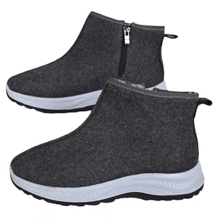 真如界僧鞋冬季新款出家和尚棉鞋中帮拉链国风休闲僧人雪地棉鞋