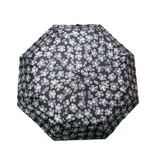 annmino原创 日向菊雨伞自动晴雨两用女黑胶遮阳三折防晒伞太阳伞