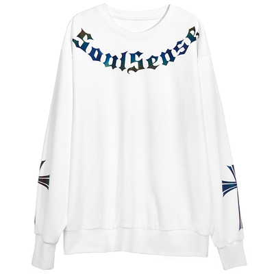 明星同款炫彩反光圆领卫衣