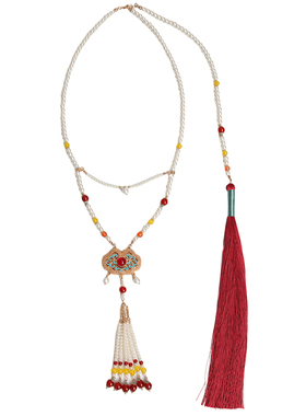 汉服明制晚明璎珞红色马面裙项链