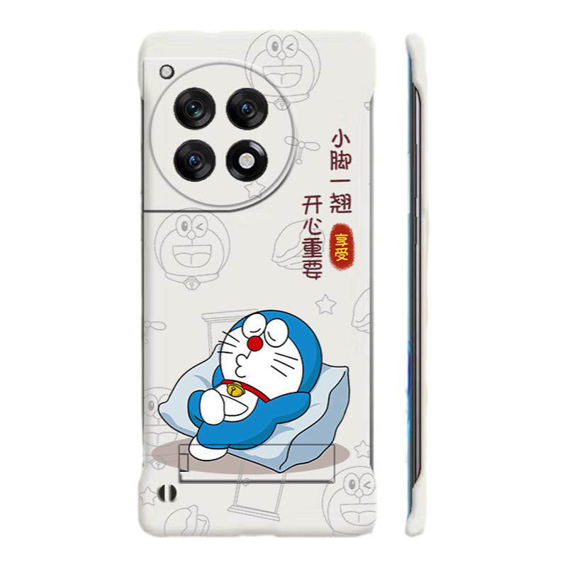 支架多啦A梦适用一加ace3手机壳Ace3pro无边框ace2散热11r新款竞速版半包1+10pro超薄9rt硬1+8防