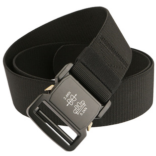 合金户外5.0CM加宽战术腰带男弹力尼龙快拆自动扣牛仔工装裤皮带