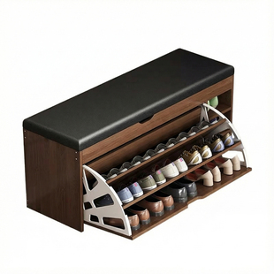 换鞋凳家用门口可坐可收纳入户进门穿鞋凳小窄翻斗储物玄关鞋架