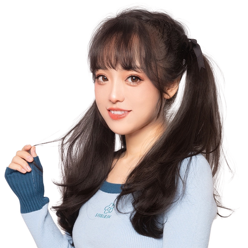 超轻双马尾假发女长卷发绑带式jk可爱萝莉仿真发自然逼真大波浪