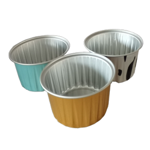 10只金色铝箔锡纸盒商用圆形一次性餐盒海鲜小龙虾外卖打包盒盖