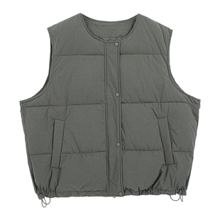 大码韩系巨好看的初冬女装坎肩显瘦棉服马甲胖mm时髦洋气加厚外套