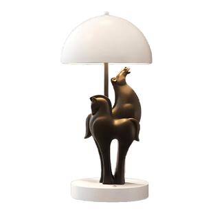 轻奢高级感马到成功台灯摆件客厅玄关床头灯办公室乔迁圣诞礼物