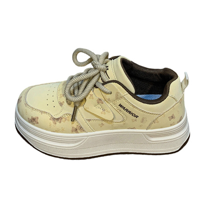 回力小白鞋女厚底面包鞋