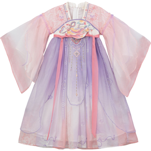 汉服女童2026春秋款儿童高端超仙国风公主连衣裙女孩中秋玉兔襦裙